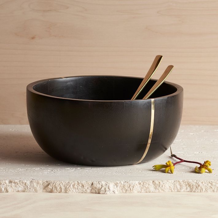 Mondrian Wood Serving Bowl | West Elm (US)