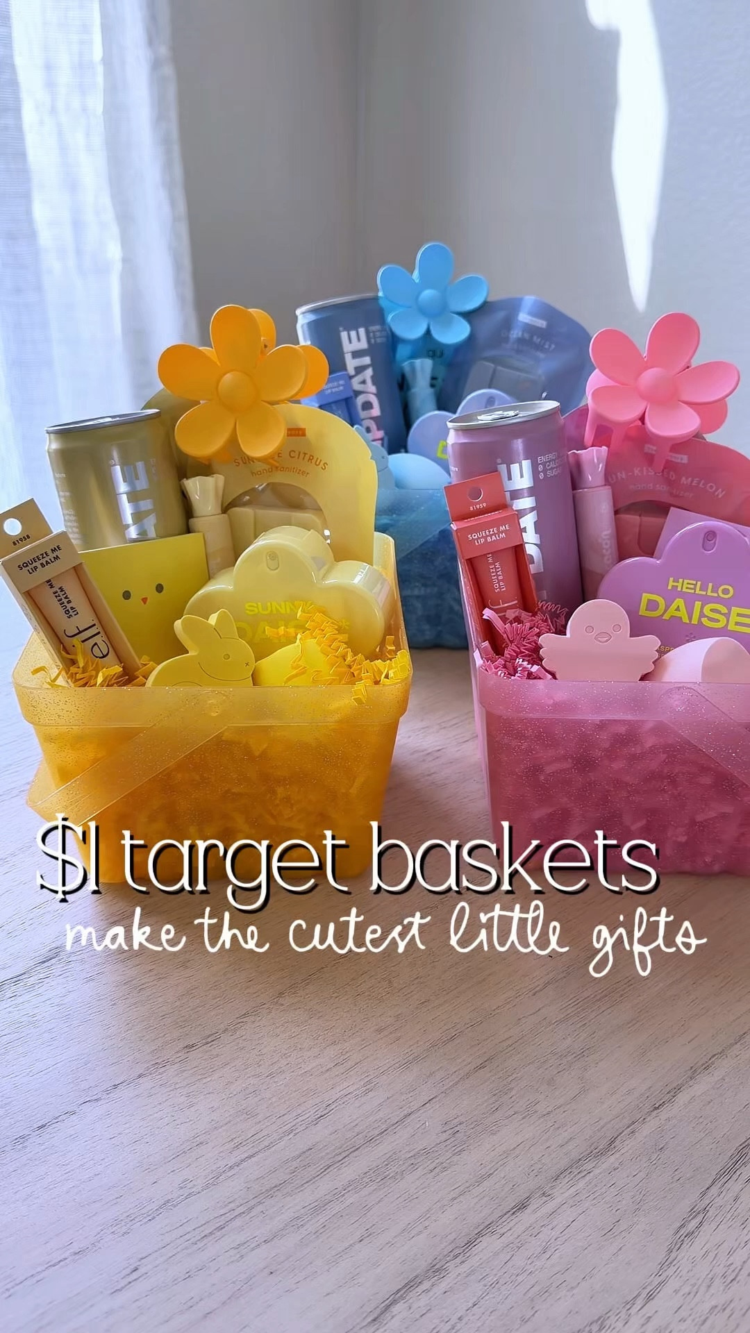Color-coded spring gift basket idea using $1 Target baskets 💐

These little baskets are only $1 and make the cutest base for small gifts. I filled mine with a few fun self-care goodies but you could easily customize them for teachers, teens, friends, or coworkers.

Linked the baskets plus everything I used here

Easter gift ideas, spring gift ideas, Easter basket ideas, teen Easter basket, teacher Easter gift, self care gift basket, small gift ideas, Target Easter finds, Target gift ideas, spring gift baskets, mini gift baskets, colorful baskets, tween gift ideas, teen girl gift ideas, best friend gift ideas, coworker gift ideas.

#LTKSeasonal #LTKHome #LTKKids