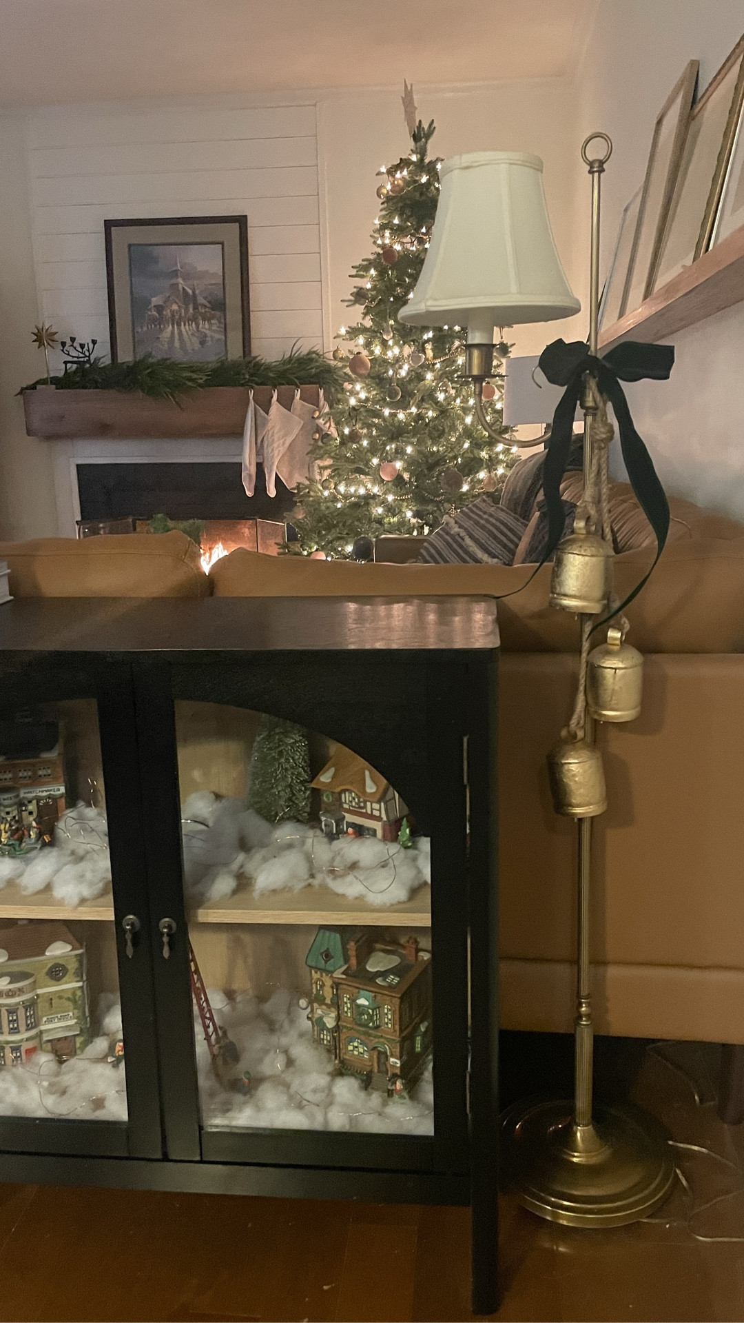 Gorgeous brass bells and velvet forest green bows dress up my antique lamp.  

Velvet bows.  Brass bells.  Christmas decorations. Christmas alpine for tree.  Christmas home decor.  

#LTKHoliday #LTKHome #LTKSeasonal