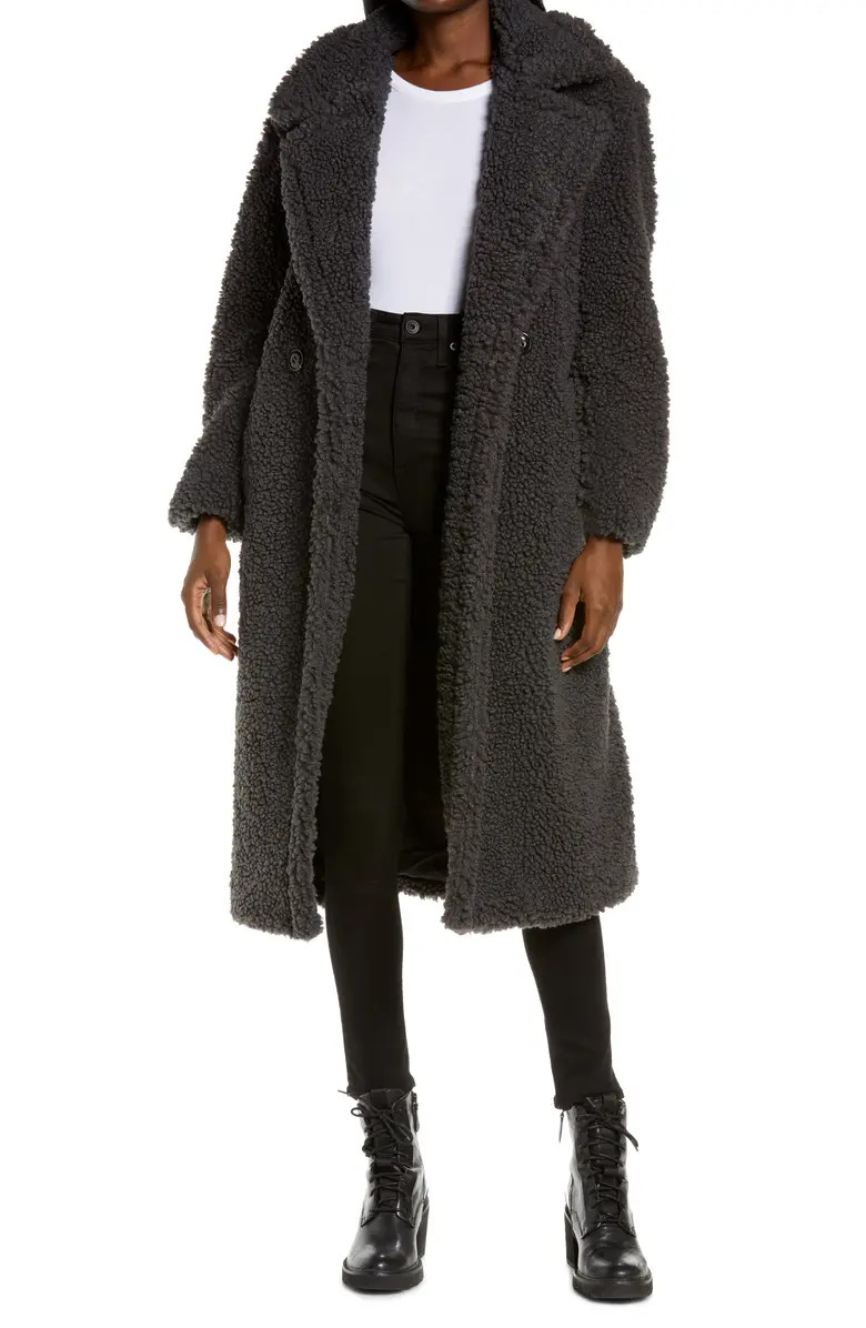 Gertrude Double Breasted Teddy Coat | Nordstrom