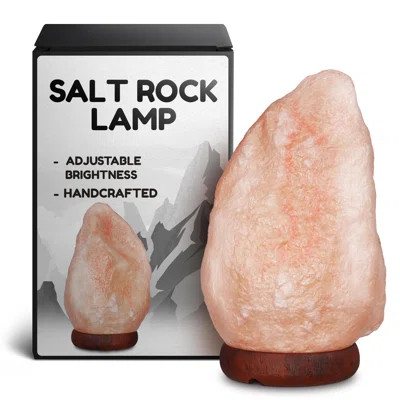 Himalayan Salt Rock Lamp With Dimmer – Hand-Carved Himalayan Salt Lamp 5.5–7 Inch (3-5.5 Lbs) With Wooden Base, Cord & Bulb – Adjustable Warm Amber Gl | Wayfair North America