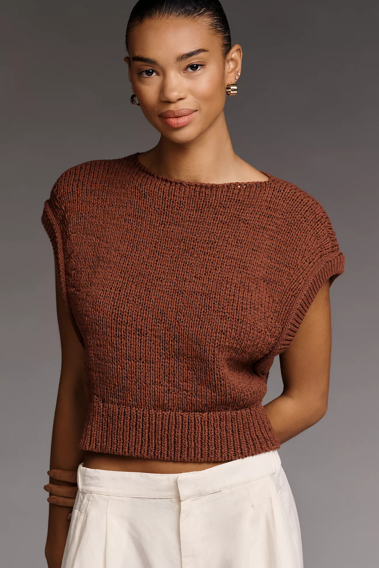 By Anthropologie Short-Sleeve Sweater | Anthropologie (US)