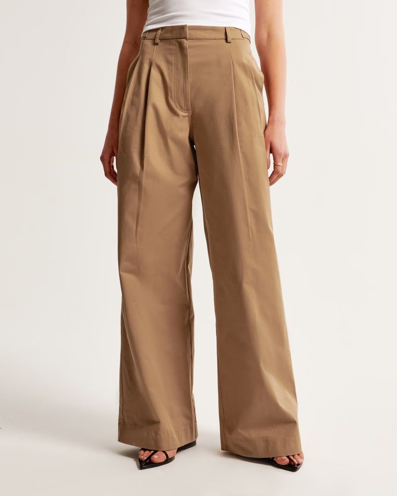 Women's Utility Tailored Wide Leg Pant | Women's Bottoms | Abercrombie.com | Abercrombie & Fitch (US)