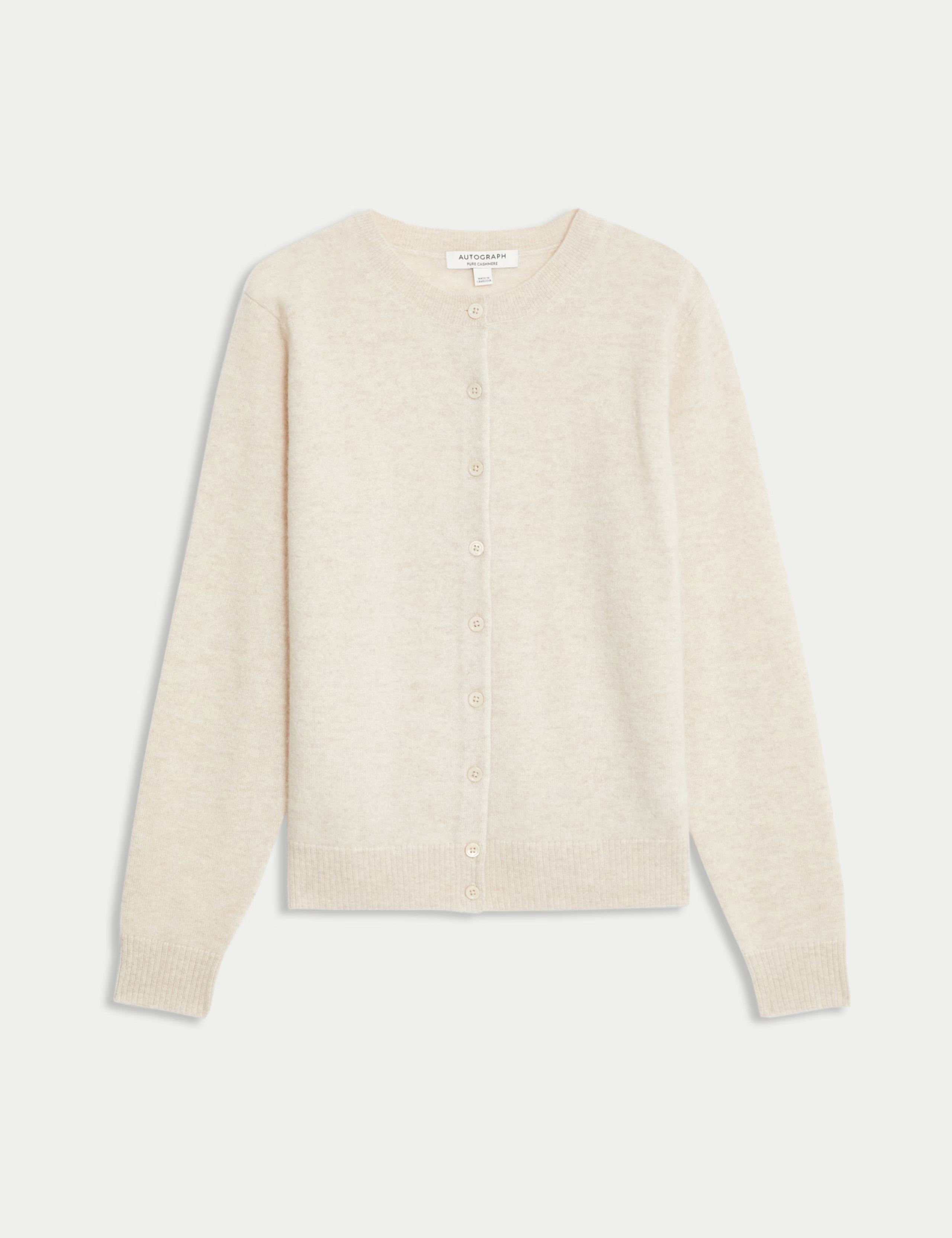 Pure Cashmere Crew Neck Relaxed Cardigan | Marks & Spencer (UK)