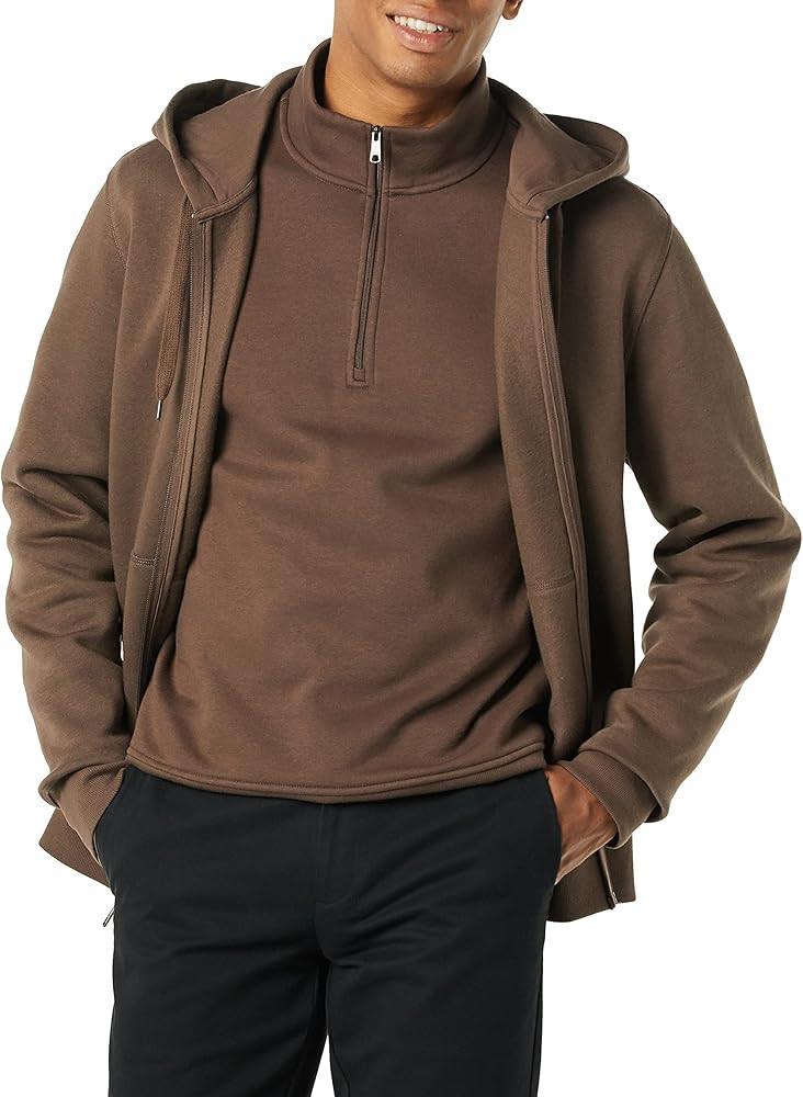 Amazon Essentials Men's Full-Zip Fleece Hoodie (Available in Big & Tall) | Amazon (US)