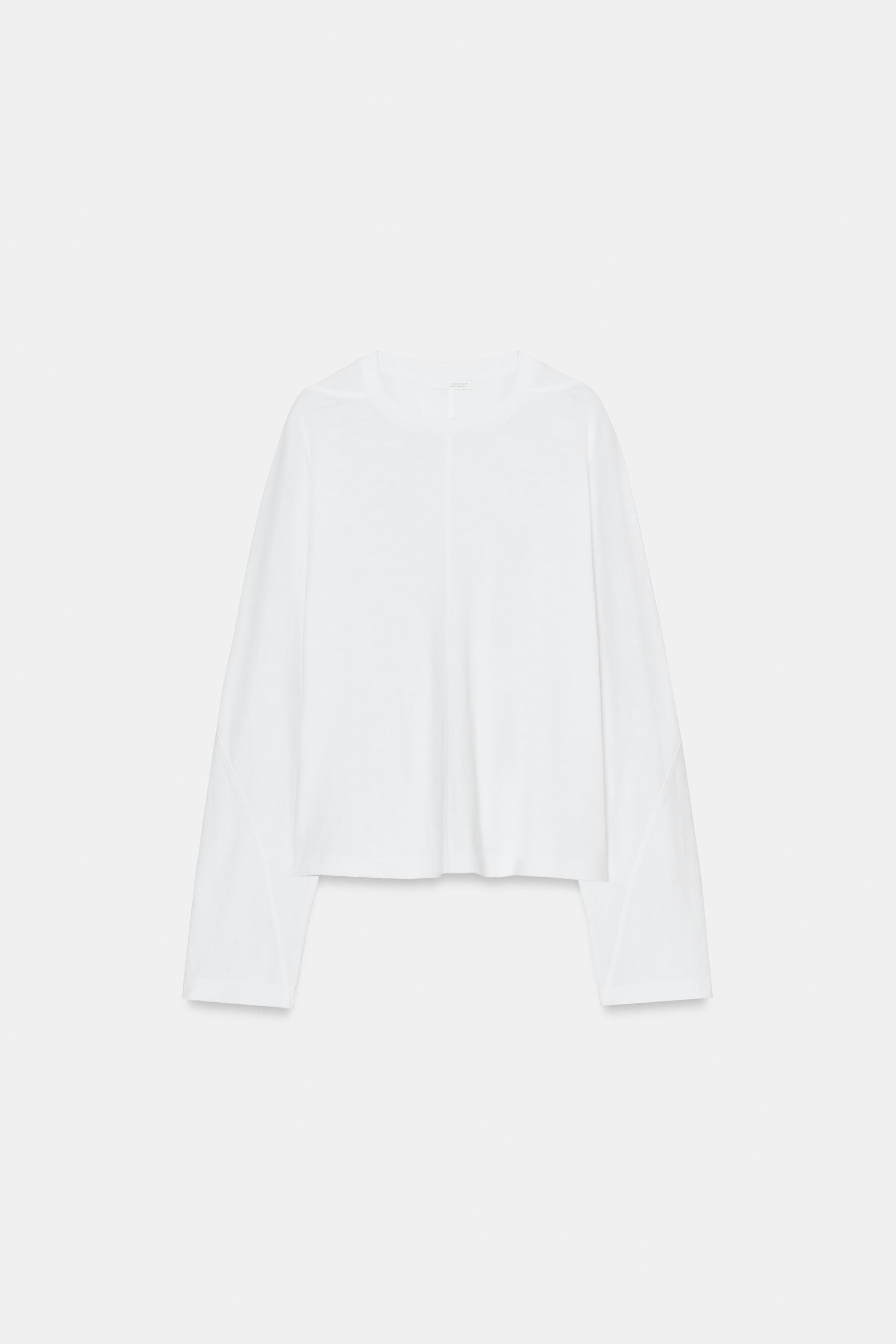 LONG SLEEVE SEAMED T-SHIRT | Zara UK