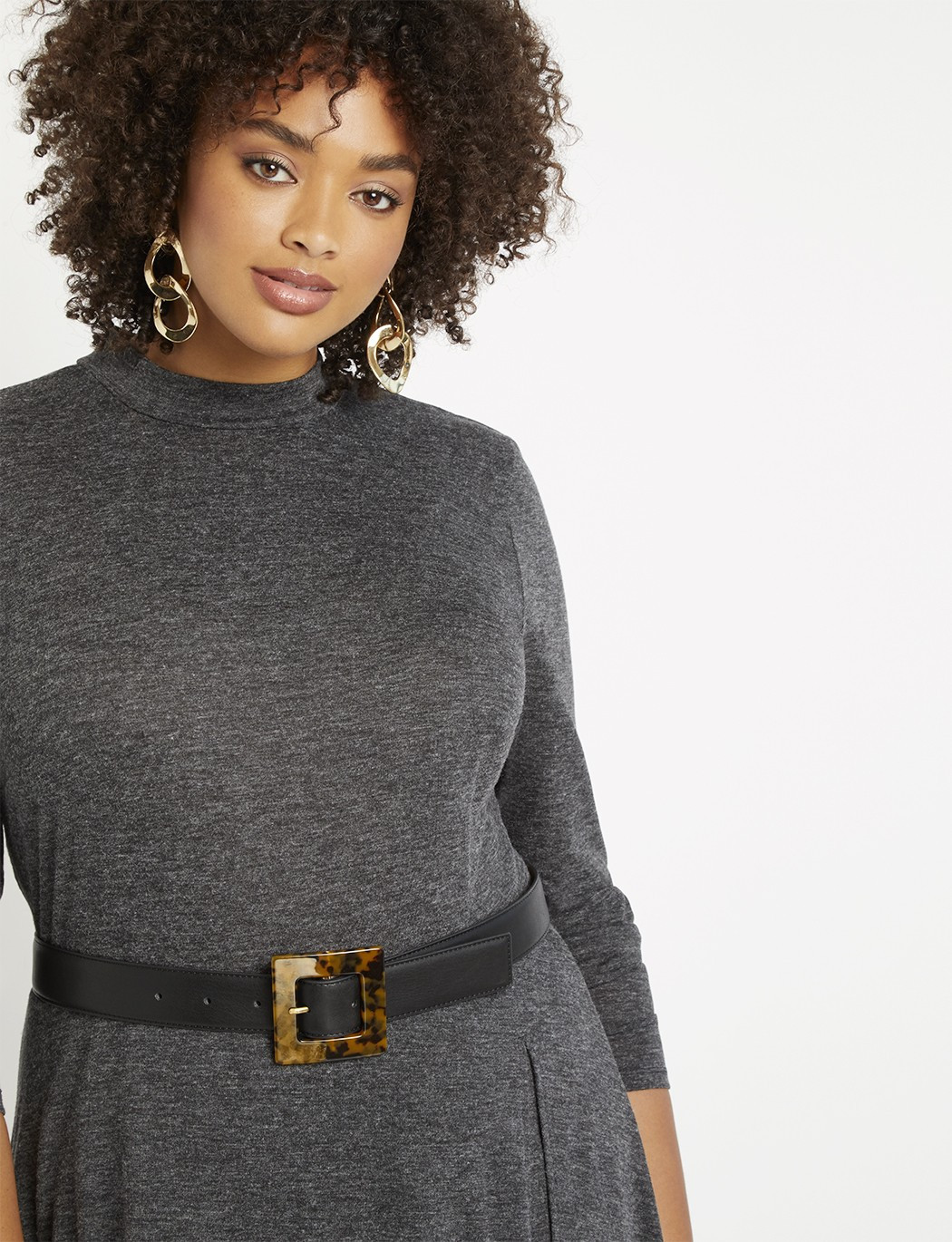 Tortoise Resin Buckle Belt | Eloquii