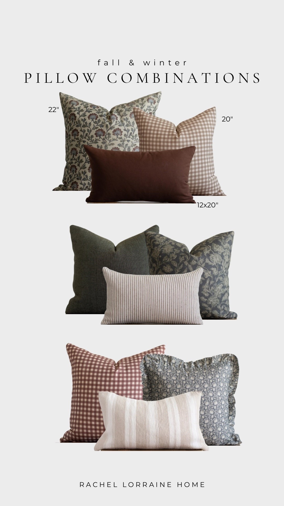 Some fall and winter pillow cover combinations from Woven Nook 🛋️
I love bringing in seasonal touches through throw pillows—it’s such an easy way to shift the mood of a room without a full refresh. These covers have those rich, cozy colors and subtle patterns that feel perfect for the fall and winter months.

I also wanted to mention the Woven Nook premium faux-down inserts because they’re truly some of the best I’ve used. They have that perfect “chop,” but they’re also incredibly soft and comfortable. These are the pillows my kids always grab when they curl up on the couch, and honestly… I don’t blame them. 🤎

#LTKFindsUnder100 #LTKSeasonal #LTKHome