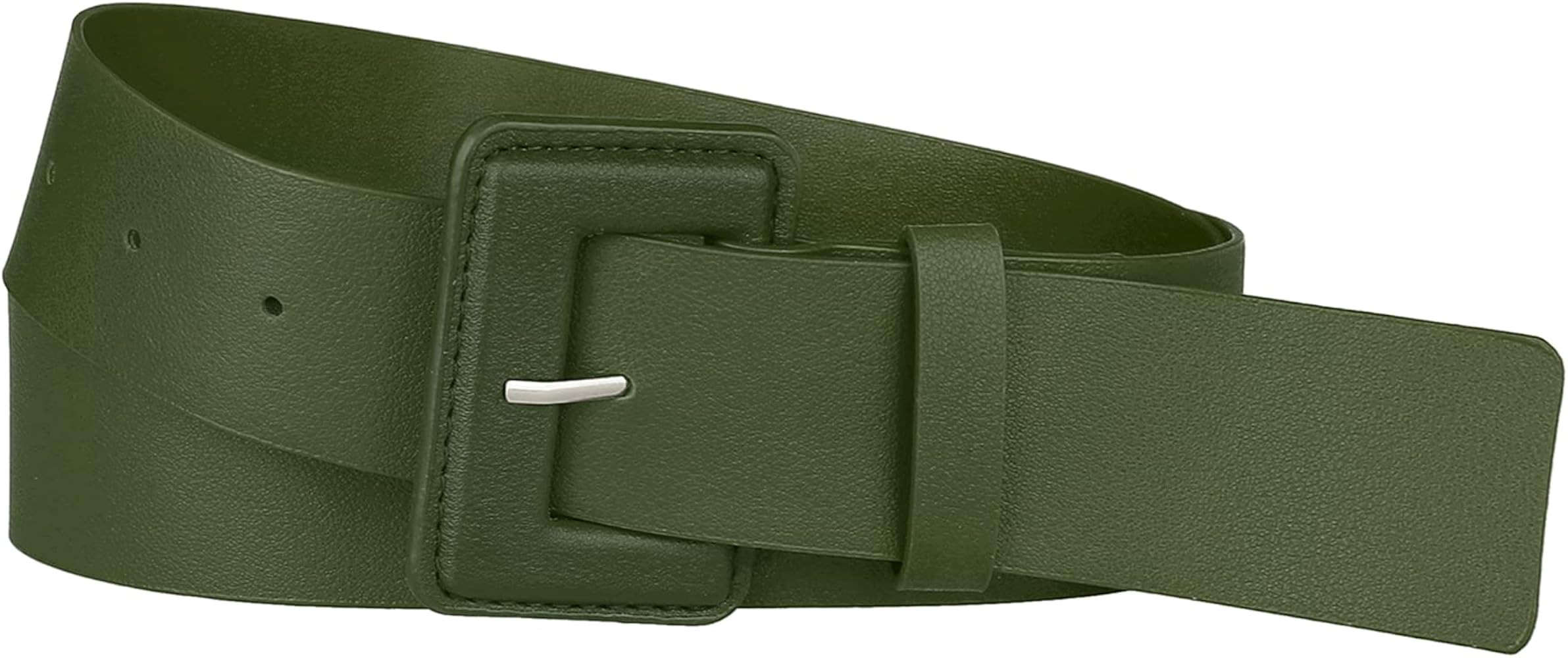 Allegra K Ladies Plus Size Pure Belts, Adjustable Rectangle Buckle Wide Waistband Belt for Dress | Amazon (US)