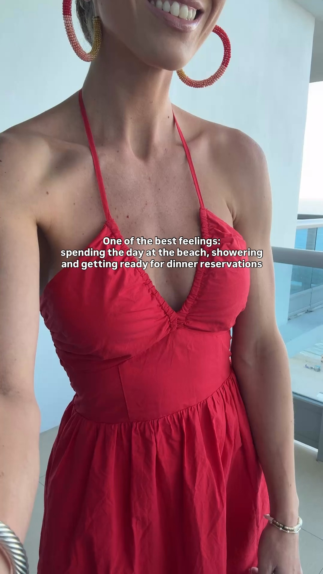 Vacation dinner outfit - dress is last year from target and love this look for less bag that’s only $12!