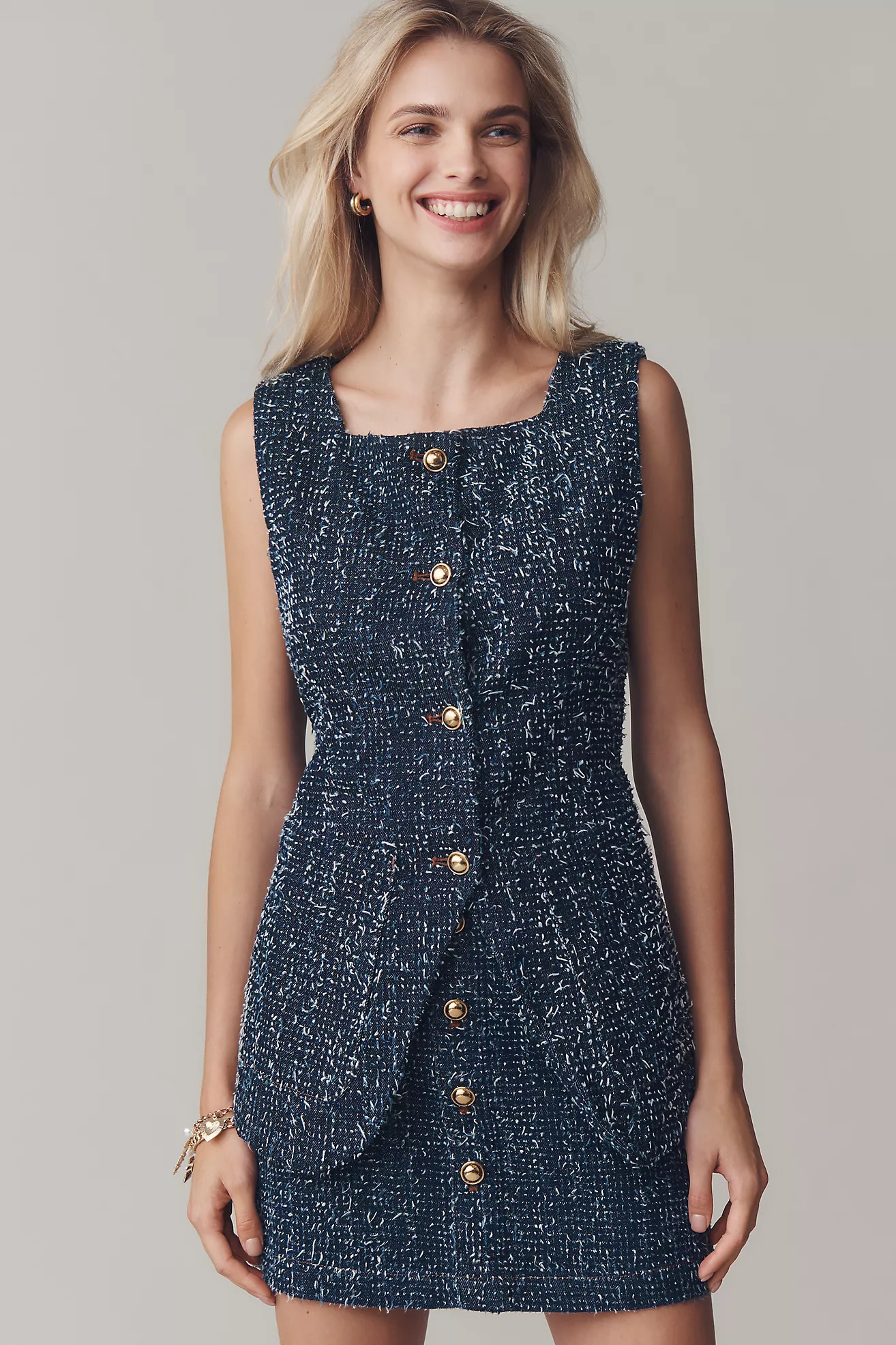 Maeve Needle-Punched Denim Vest | Anthropologie (US)