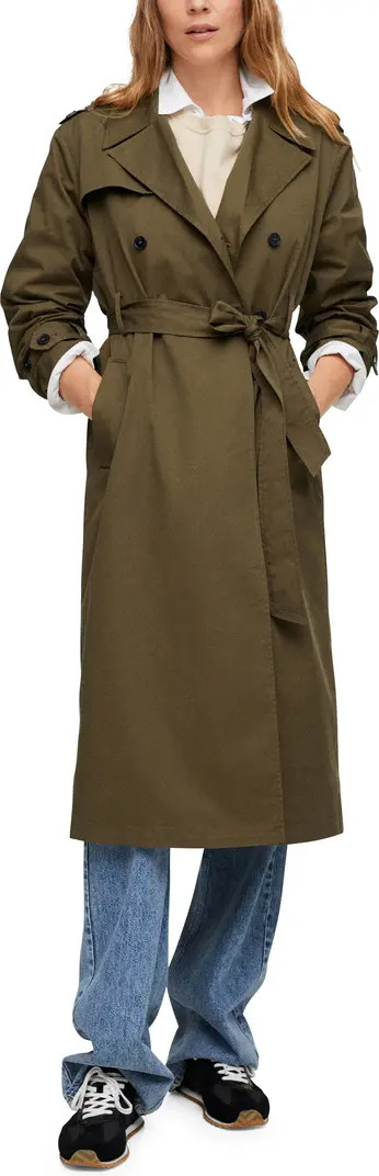 MANGO Classic Trench Coat | Nordstrom | Nordstrom