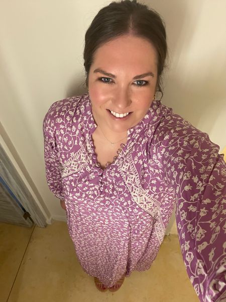 Another outfit from Mexico! 🇲🇽 This silly material is so great for warm weather. The long sleeves were great for a breezy night too. I styled it with my favorite simple sandals and Stella & Dot Covet Initial Necklace to keep it simple  

#LTKtravel #LTKshoecrush #LTKunder100