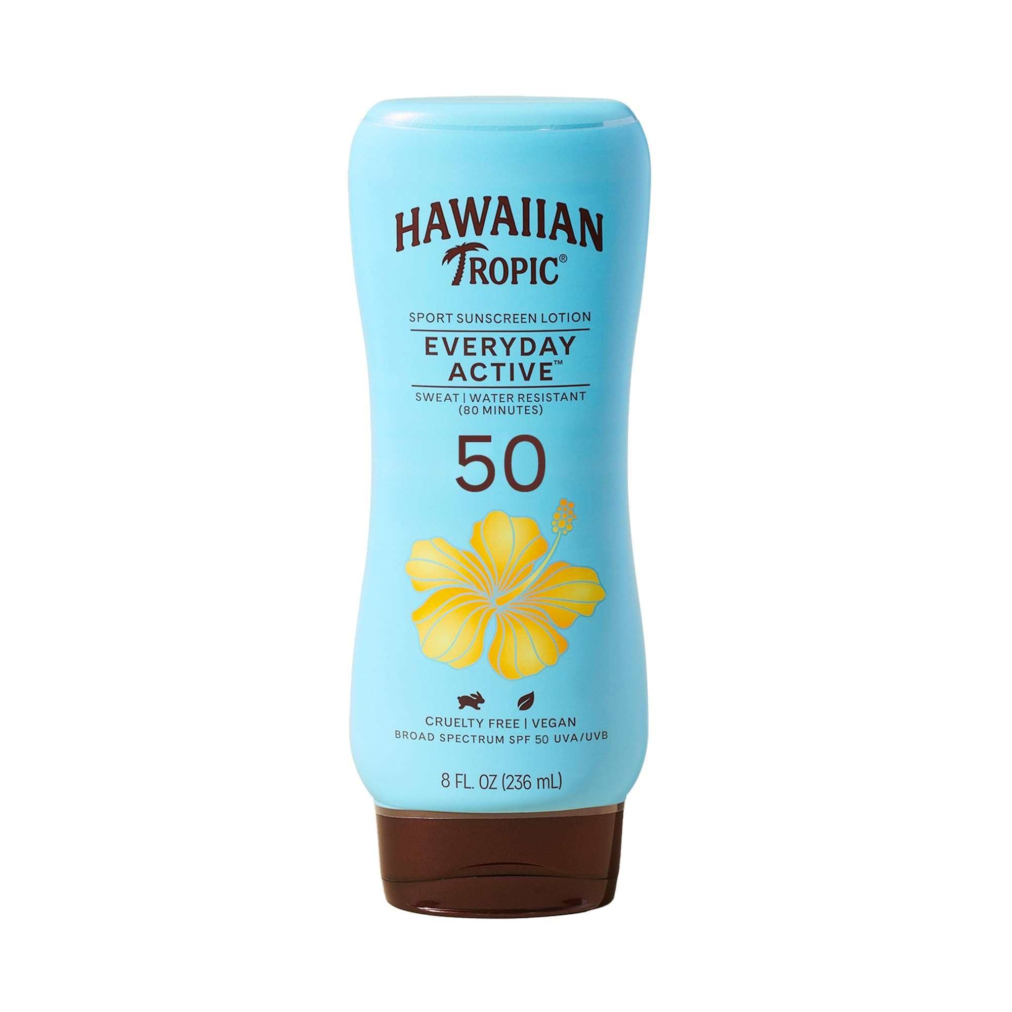 Hawaiian Tropic Island 8 Ounce Sport Broad Spectrum Sunscreen Lotion with SPF 50 | Amazon (US)