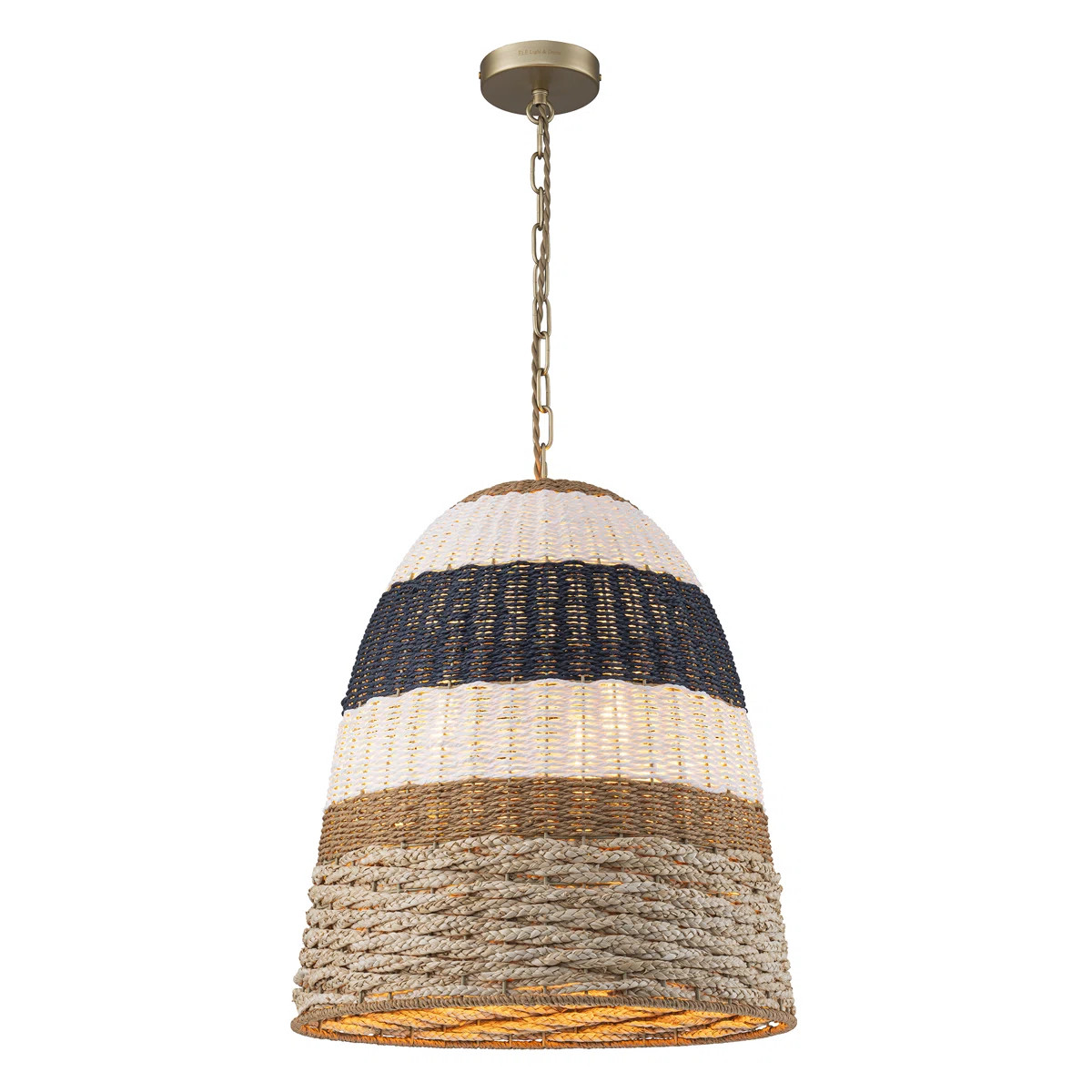 Cleola 3-Light Chandelier Woven Shade Modern/Contemporary Bell Medium Hanging Pendant Light | Wayfair North America