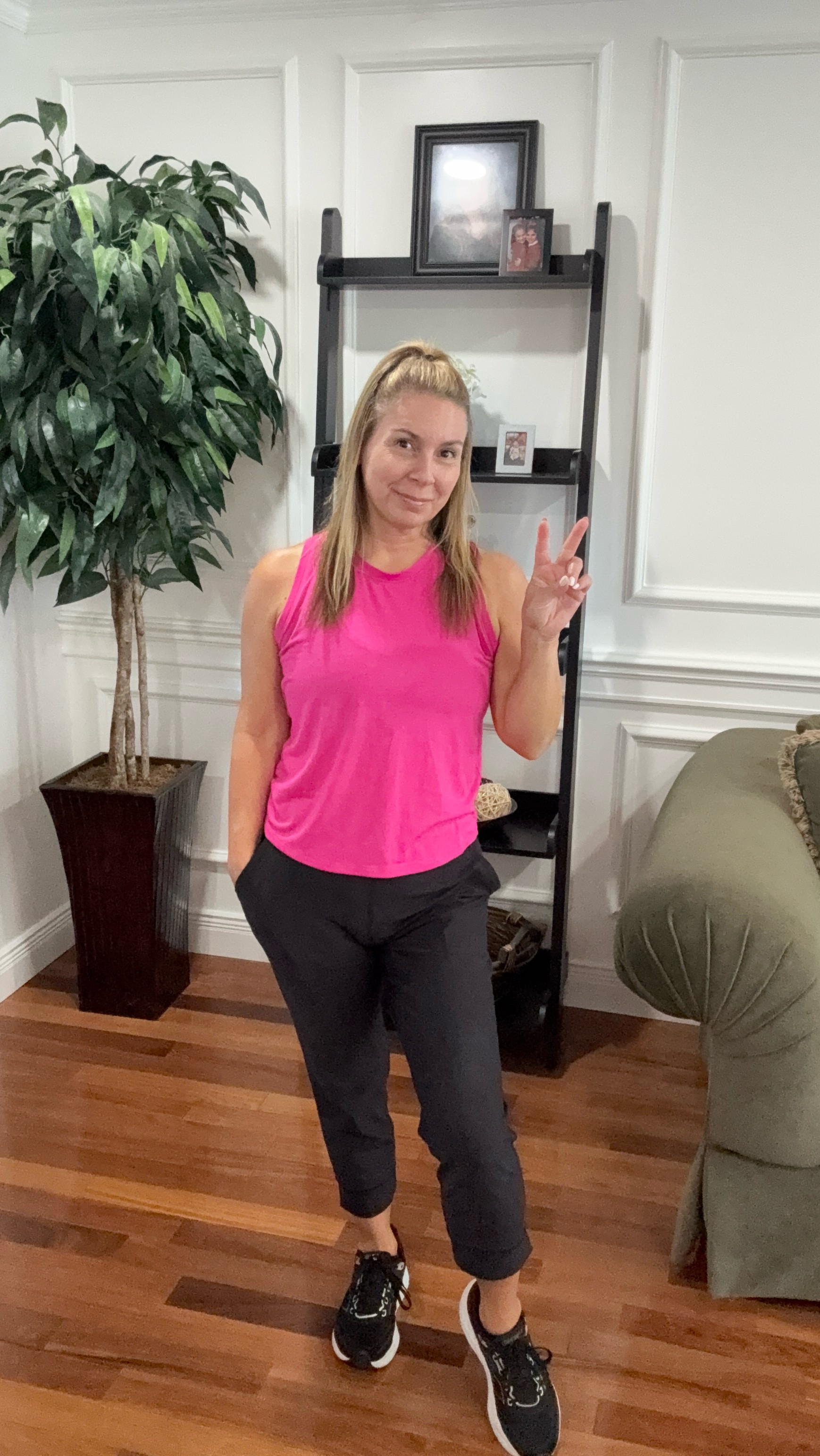 Active wear I’m wearing a medium in the joggers and tank. Workout outfit, gym outfit 

#LTKActive #LTKSaleAlert #LTKPetite