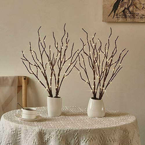 Fudios Lighted Branches 18IN 70 Warm White LED with Timer Twig Lights Battery Operated for Christ... | Amazon (US)