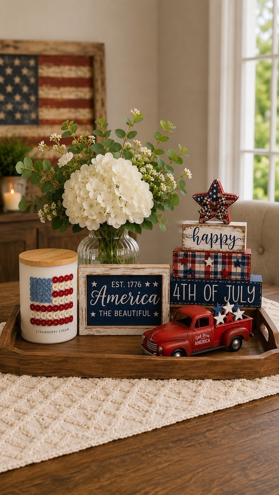 Celebrate Independence Day with this amazing table decor! Perfect for any American holiday celebration.

#LTKHome #LTKSeasonal #LTKvlog