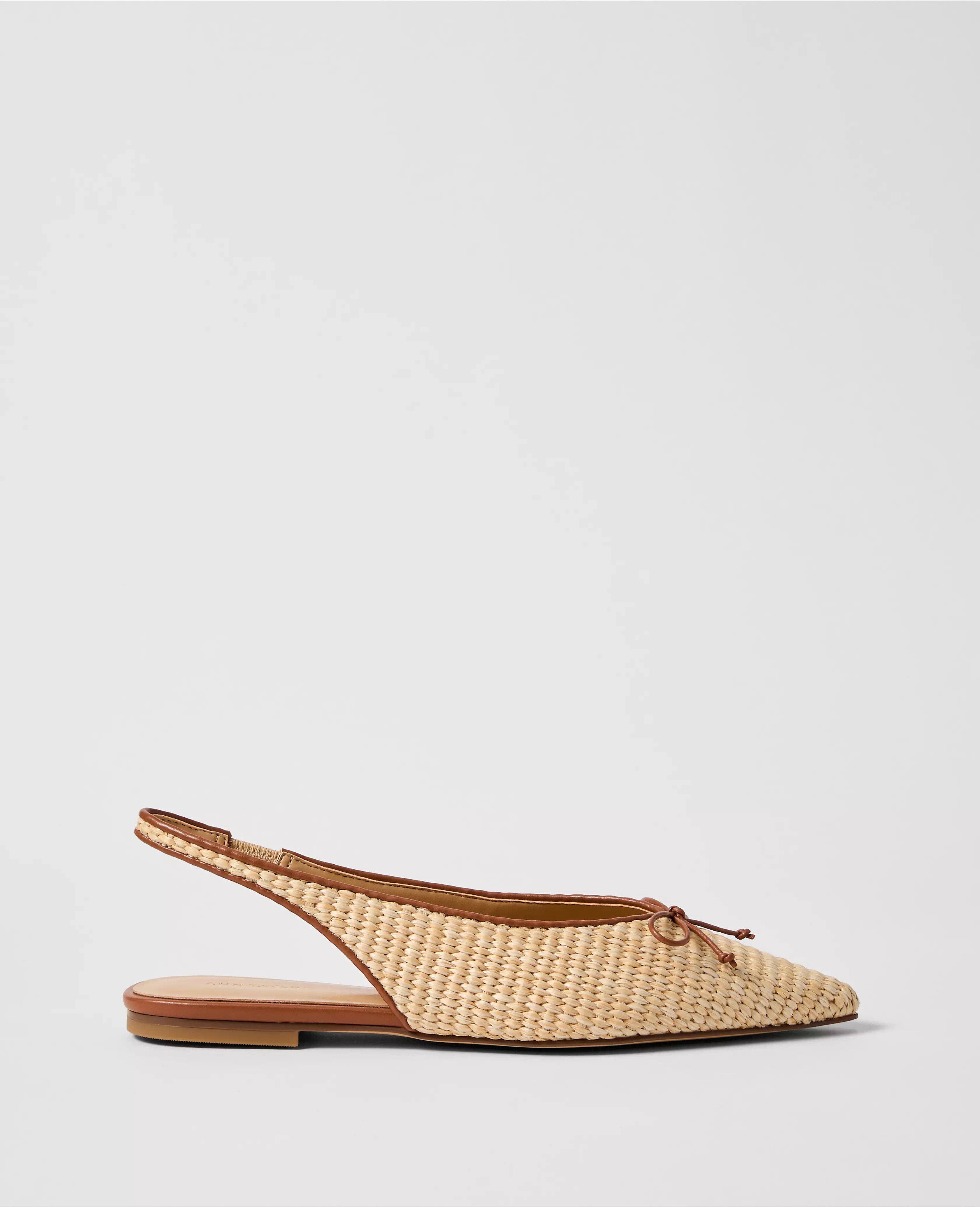 Weekend Collection Straw Bow Slingback Flat | Ann Taylor