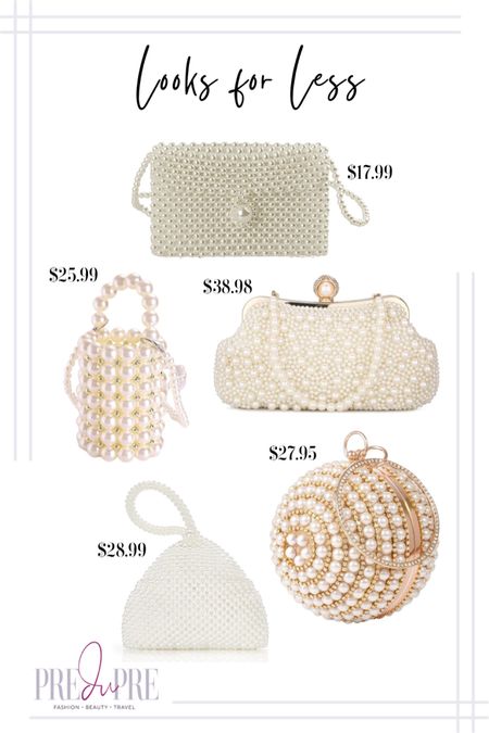 Looks for Less! No need to spend big bucks to look great. Check out these steals.

look for less, fashion dupe, dupes, bags, clutches, wedding guest outfit, accessories, pearl bag, pearl clutch, pearl purse #LTKwedding

#LTKfindsunder50 #LTKHoliday #LTKGiftGuide