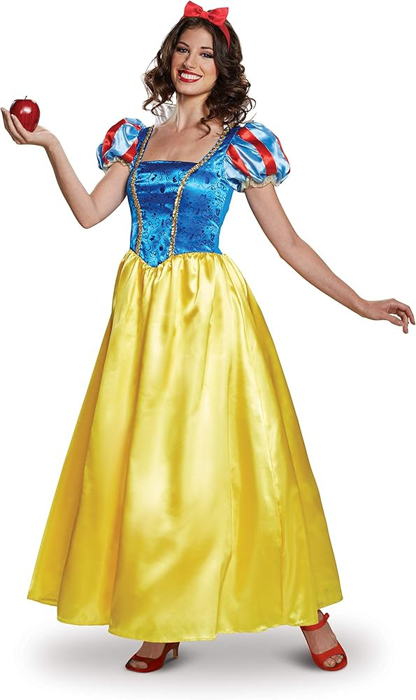 Disguise womens Snow White Costume, Official Disney Princess Snow White Deluxe Costume Dress | Amazon (US)