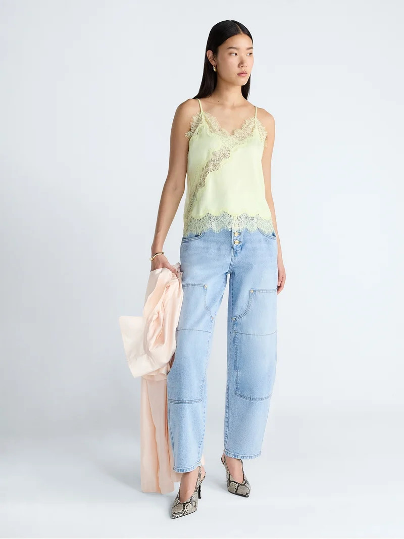 Devil Wears Prada Scoop Collection Women's Lace Trim Blouse, Sizes XS-XXL | Walmart (US)