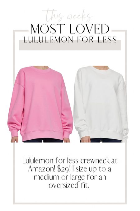 Lululemon for less crewneck at Amazon! #founditonamazon 

Lee Anne Benjamin 🤍

#LTKstyletip #LTKsalealert #LTKunder50