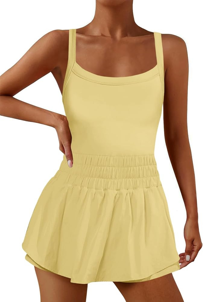 SENSERISE Womens Athletic Romper Running Onesie One Piece Workout Sets Tennis Dresses Shorts Golf... | Amazon (US)