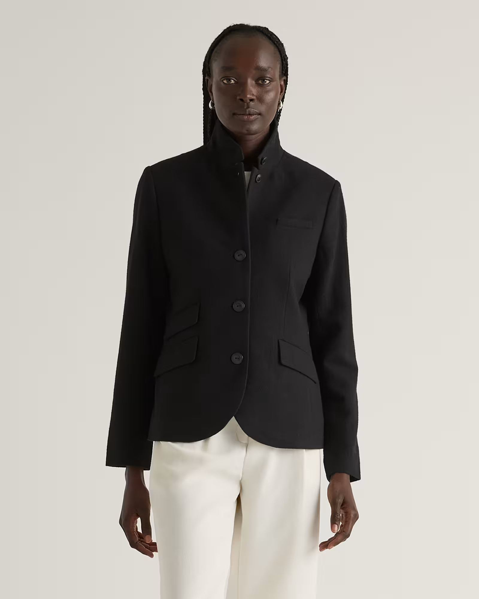 Italian Wool Stand Collar Blazer | Quince