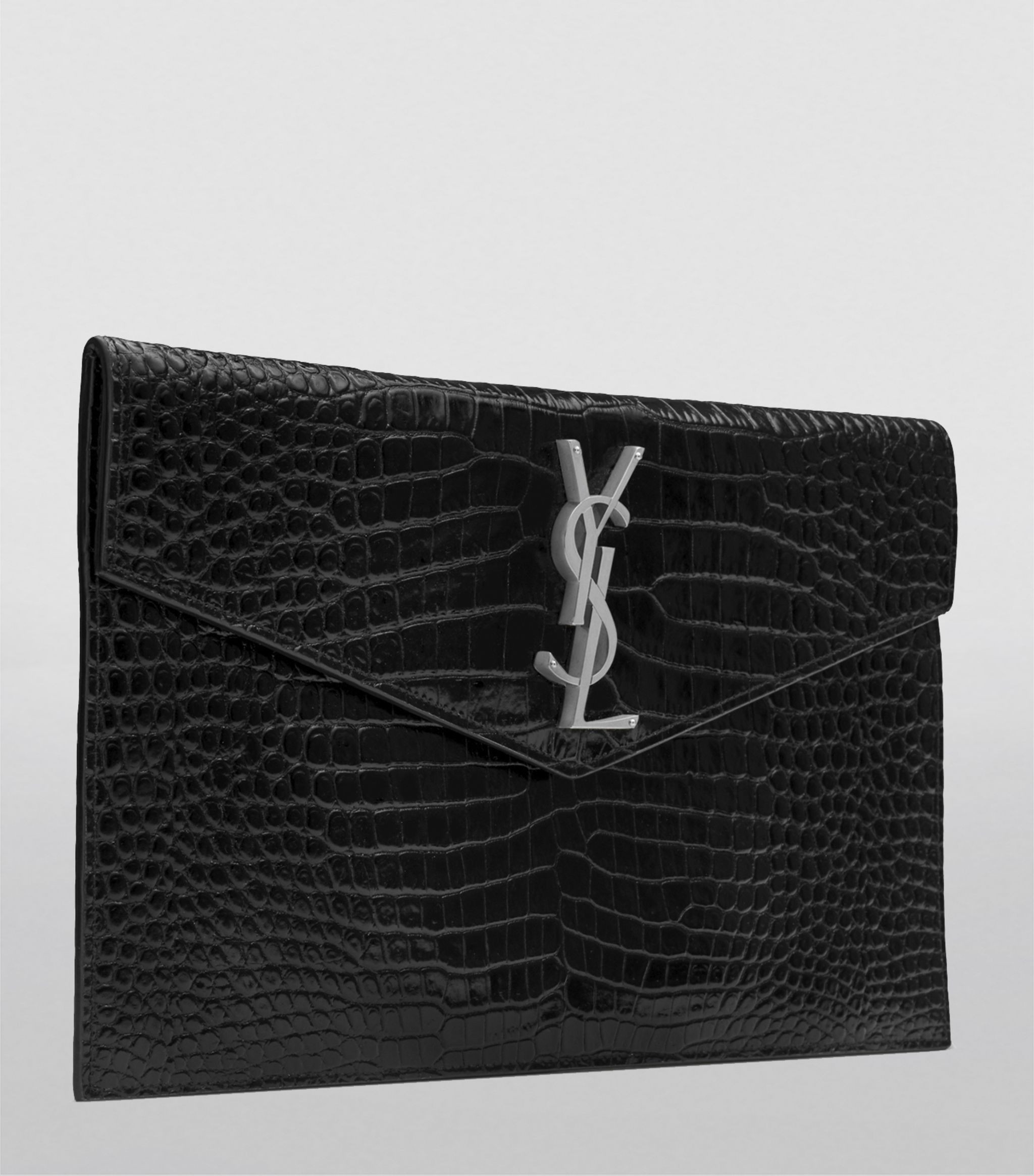 Uptown Croc-Embossed Pouch | Harrods