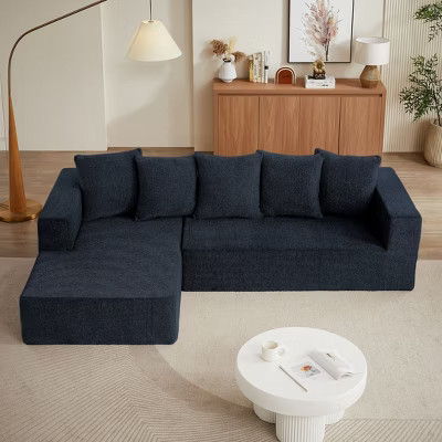 Elegant L-Shaped Sectional: Chenille Cloud Couch | Target