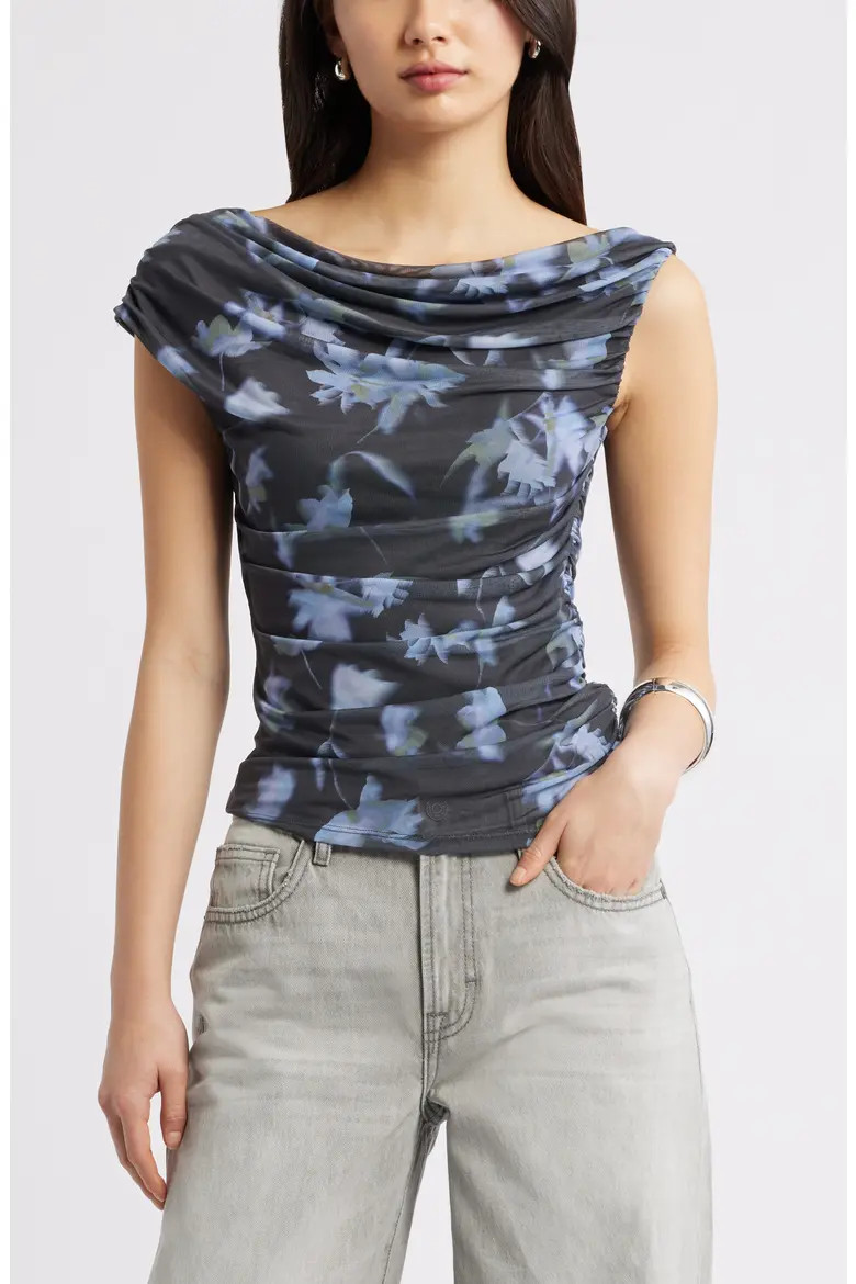 Cap Sleeve Mesh Top (Women) | Nordstrom | Nordstrom