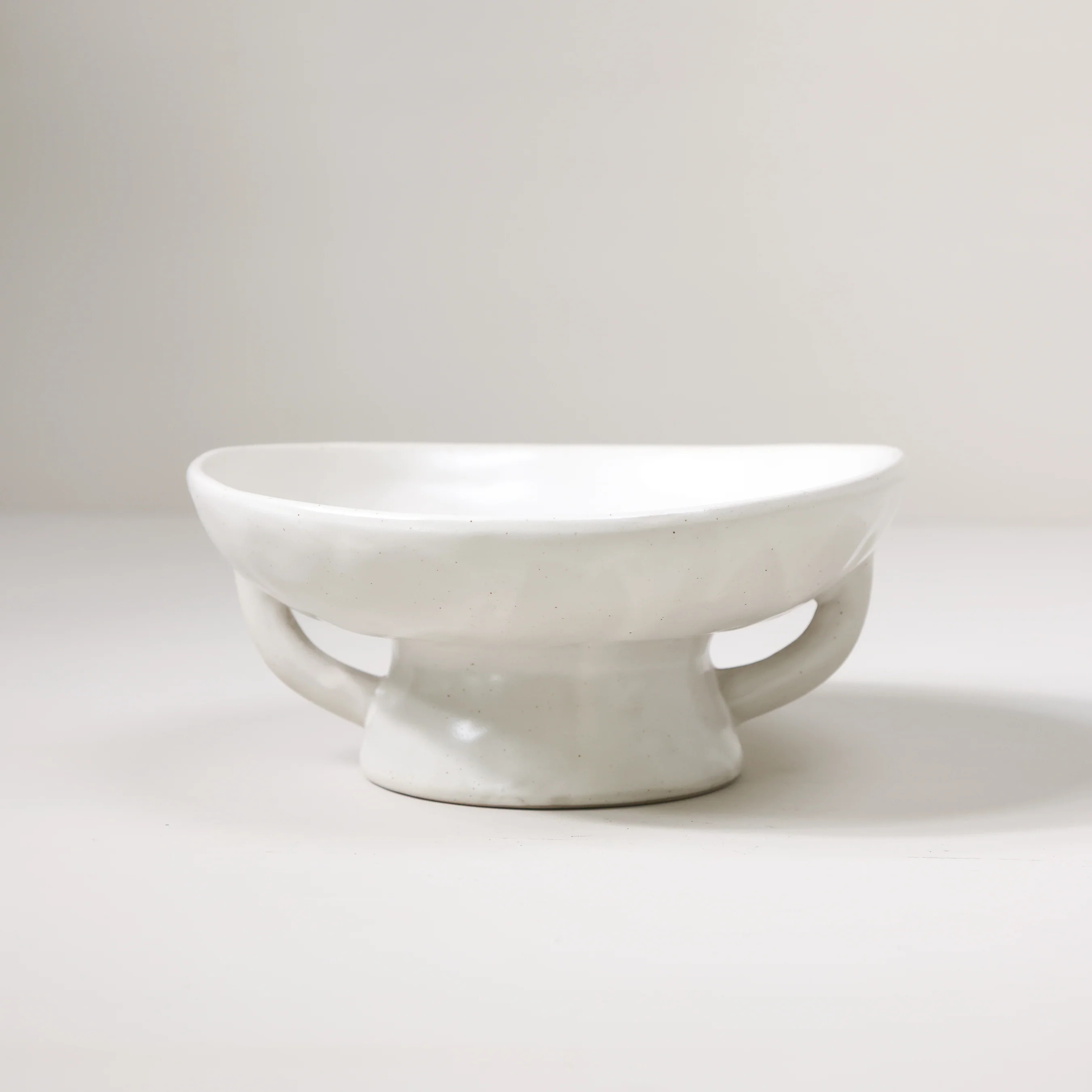 Stoneware Pedestal Bowl | Eco Chic Home