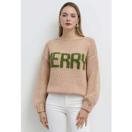 Merry Boat Neck Chunky Hand Knit Sweater | Chicwish