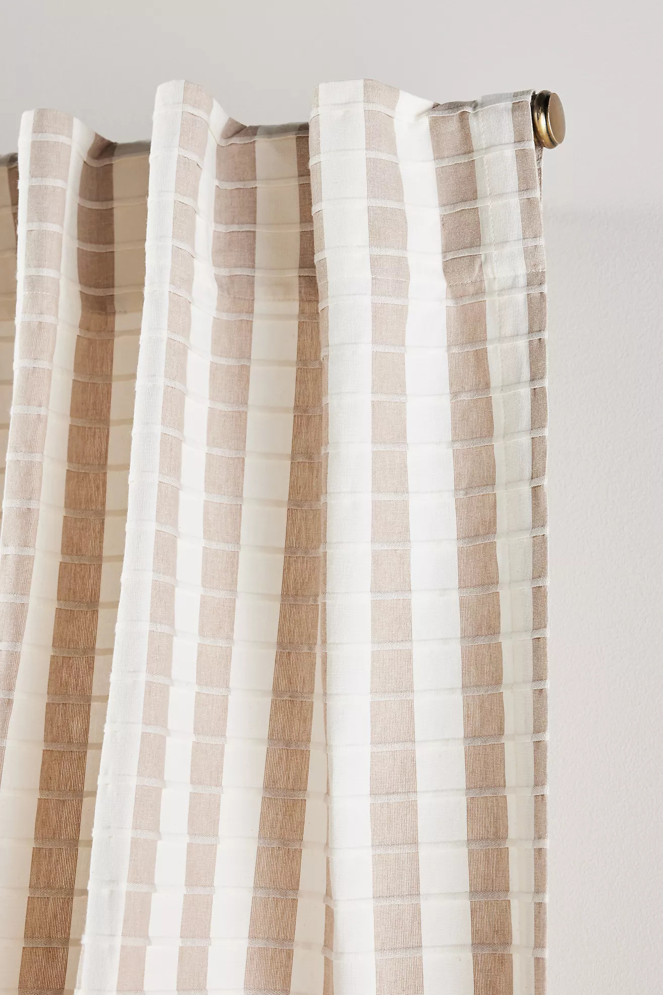 Cotton Woven Stripe Curtain | Anthropologie (US)