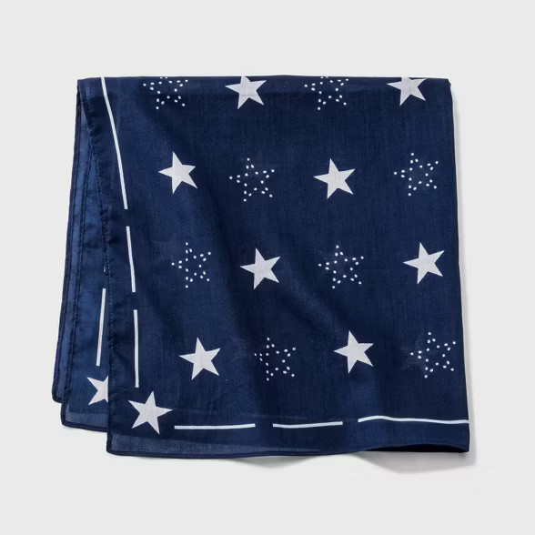 Adult Star Print Americana Bandana - Blue | Target