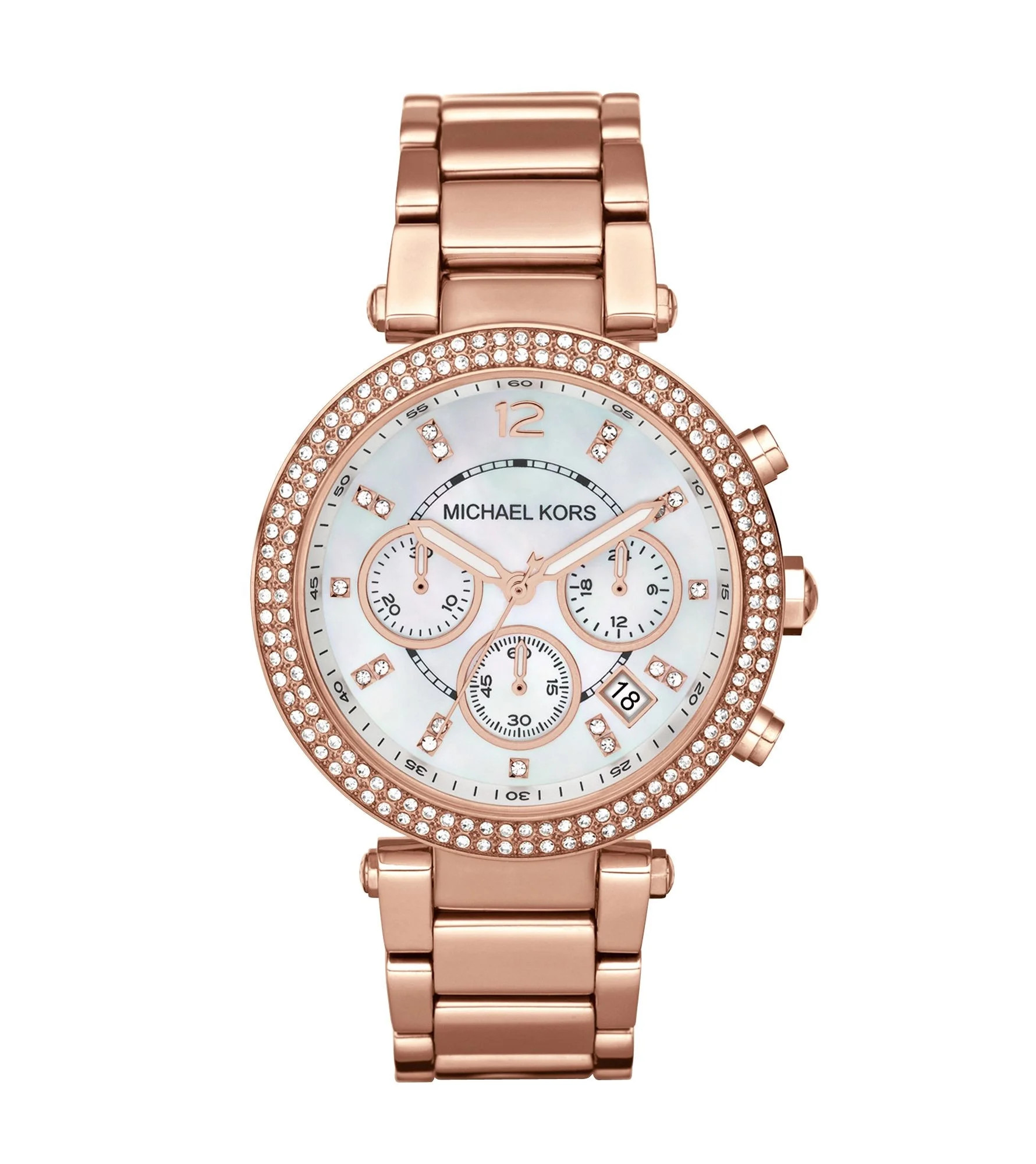 Michael Kors Women's Parker Stainless Steel Rose Gold-Tone Watch, 39mm, MK5491 - Walmart.com | Walmart (US)