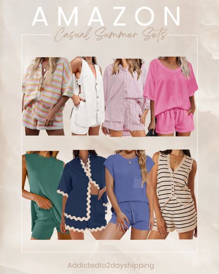 AMAZON- Summer Casual Sets

Two piece set, matching set, summer matching set, casual look, Casual outfit, casual matching set, summer two piece set, comfy look, shorts and tank style set, shorts and short sleeve set, linen set, scalloped edge set, stripe set, button down top and shorts set



#LTKStyleTip #LTKSeasonal #LTKFindsUnder50