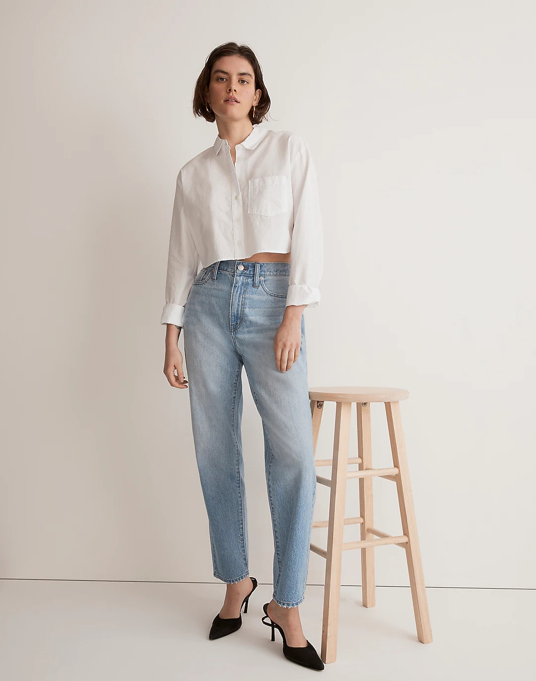 Baggy Tapered Jeans in Glennie Wash | Madewell