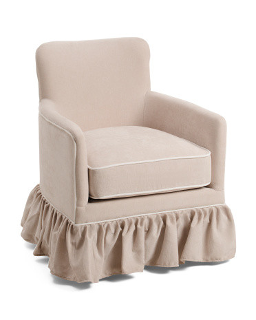 Accent Chair With Ruffle Skirt | Polyester | Marshalls