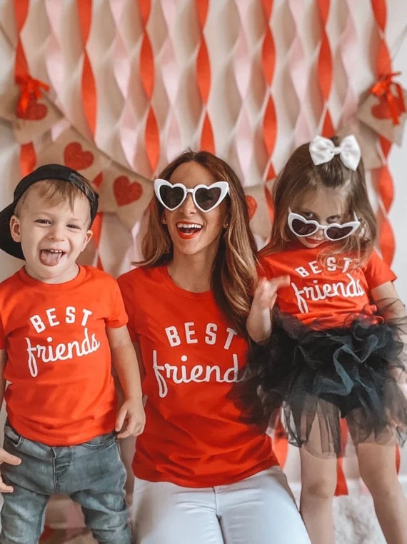 My Real Best Friends Matching Tees, mommy and me valentines shirts, matching shirts, mother son s... | Etsy (US)