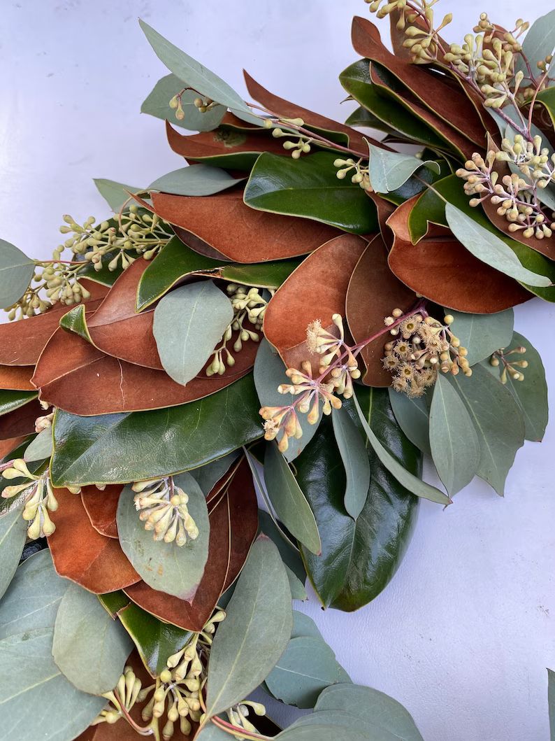 Magnolia and Eucalyptus Garland, Fresh Magnolia Garland For Christmas Mantle, Christmas Table Gre... | Etsy (US)