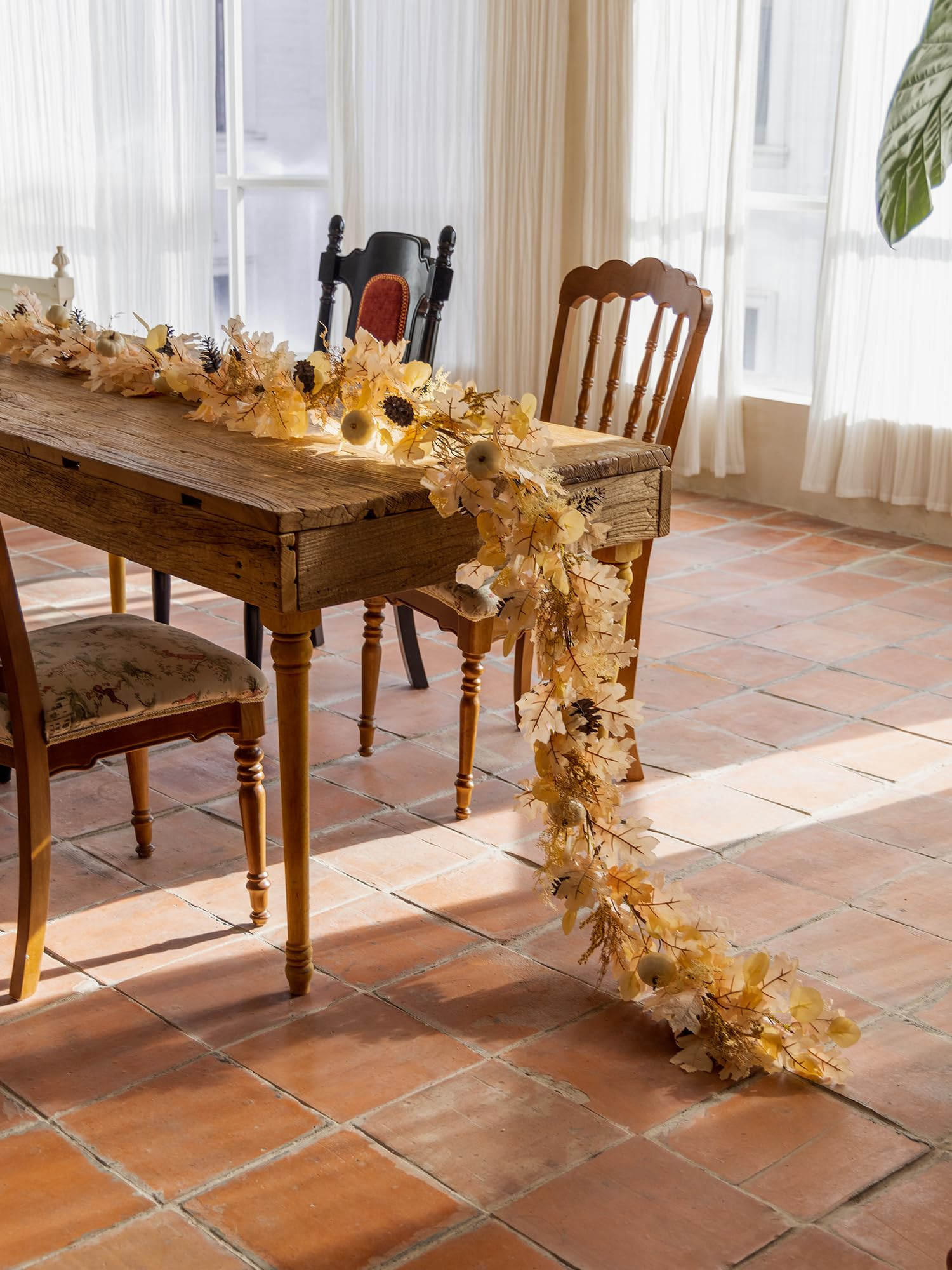 MISSPIN 6FT Boho Fall Garland, Fall Decor Autumn Maples Leaf Garland for Autumn Decor Hanging Vin... | Amazon (US)