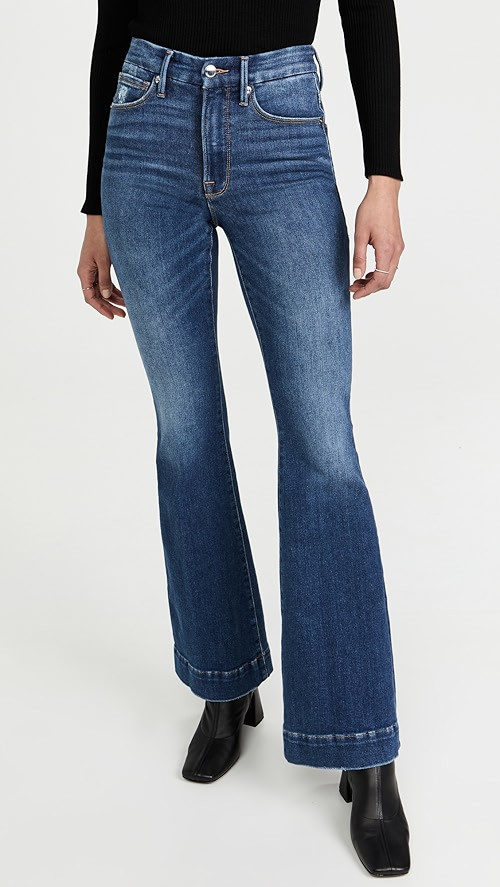 Good American Good Legs Flare Deep V Back Jeans | SHOPBOP | Shopbop