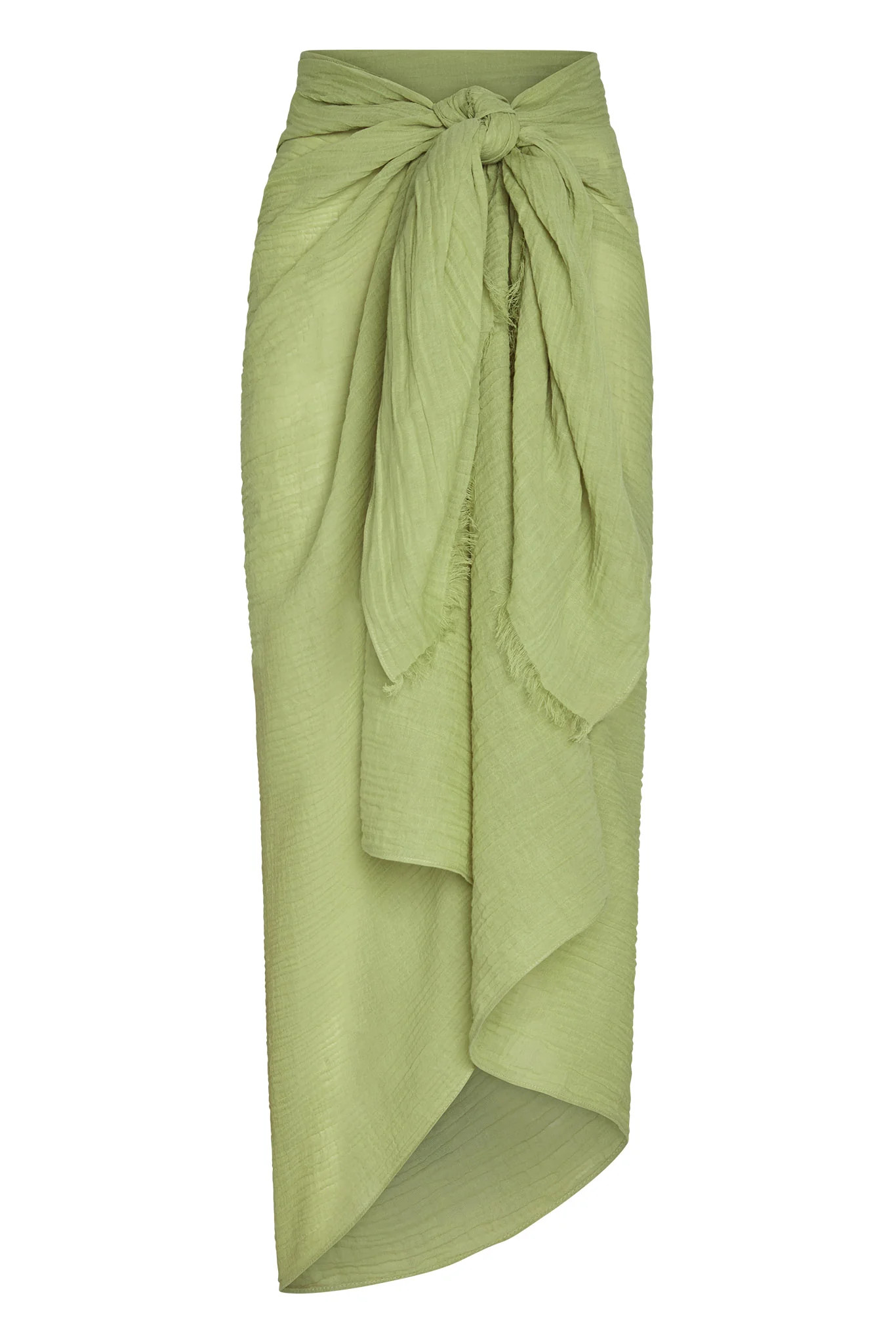 St. Tropez Sarong - Avocado Crinkle Linen | Monday Swimwear