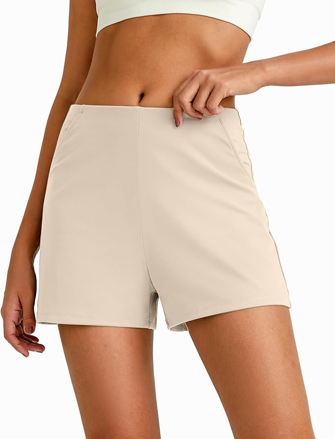 G4Free Casual Shorts for Women 3'' Athletic Shorts Elastic Waist Running Shorts Summer Shorts wit... | Amazon (US)