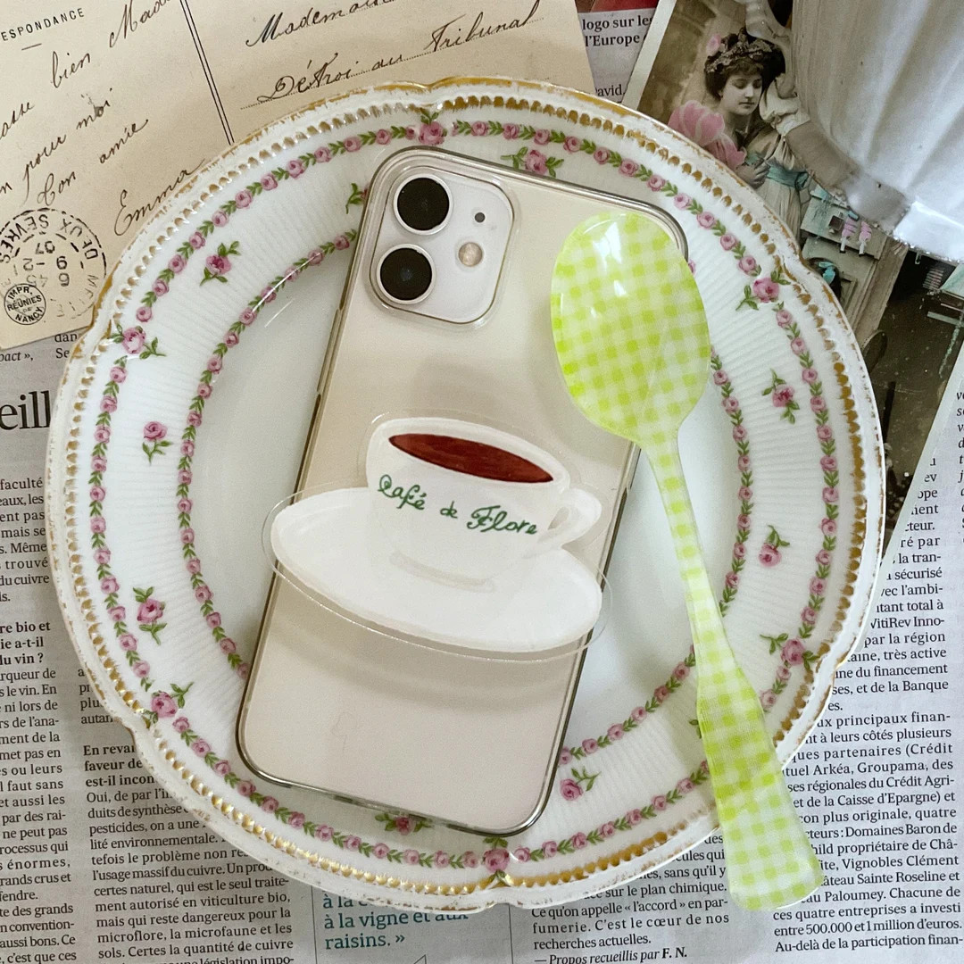 Paris Illustration Phone Grip Holder, Champs Elysees, Paris Cafe, Phone Case, Smart Tok, Paris De... | Etsy (US)