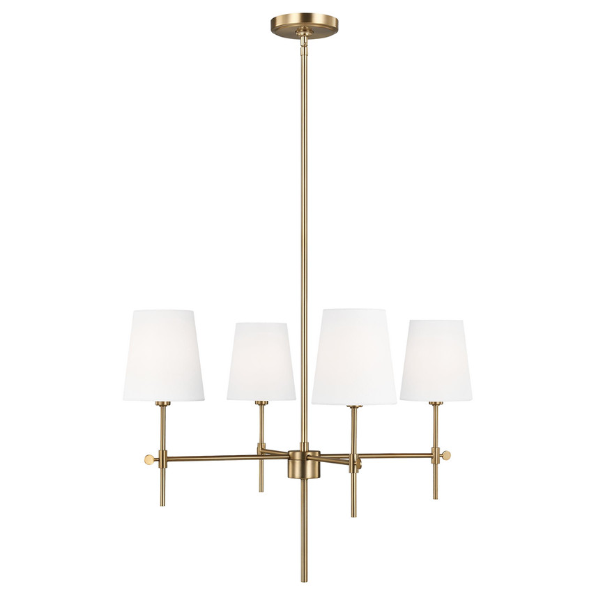 Baker Four Light Small Chandelier | Visual Comfort