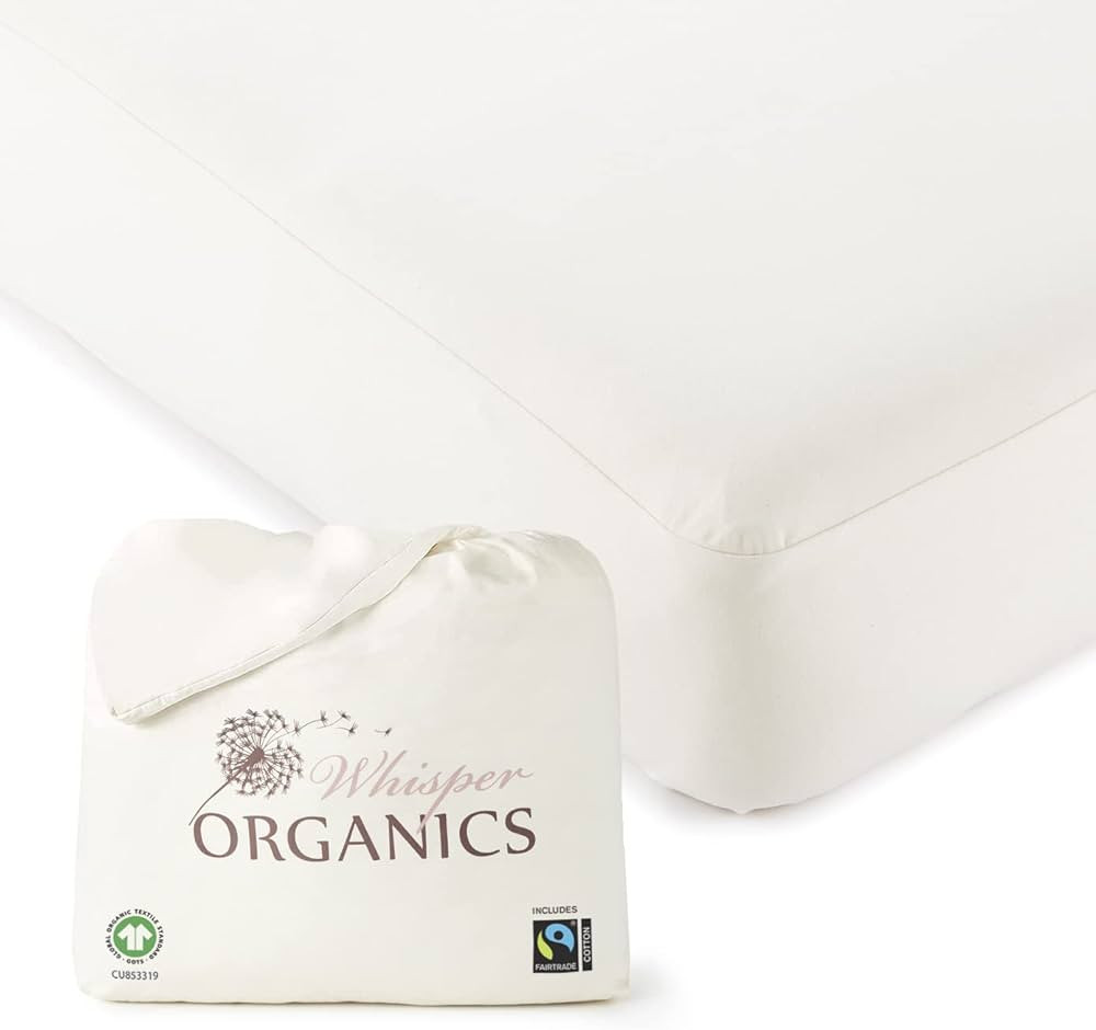 Organic Crib Mattress Protector - 100% Waterproof Crib Mattress Protector Pad with Soft Quiet & B... | Amazon (US)