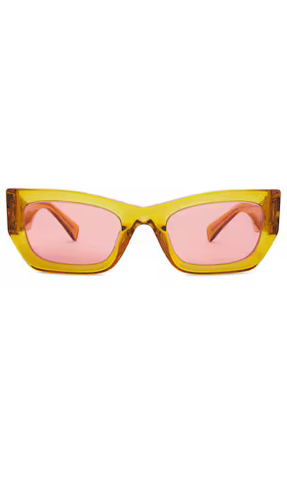 Rectangle Sunglasses in Orange | Revolve Clothing (Global)
